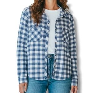 Passport Navy and White Checkered Shirt